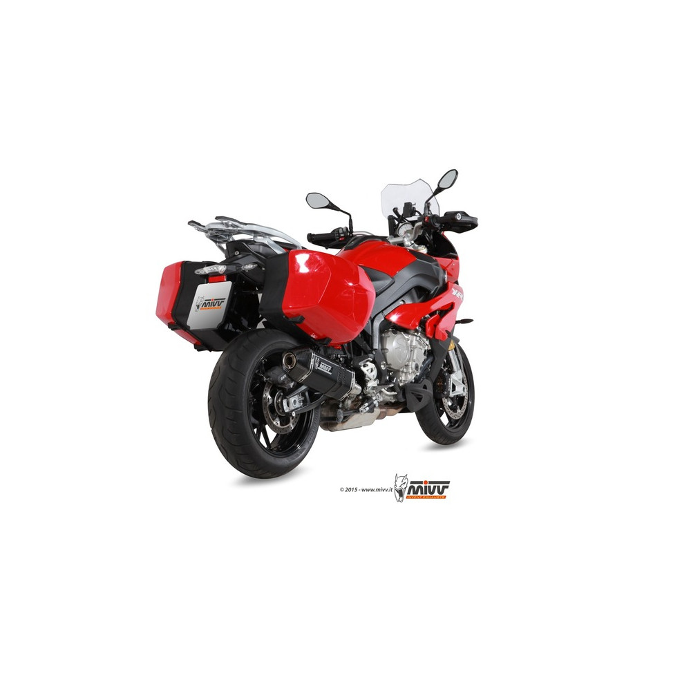 Silencieux MIVV Speed Edge inox brossé noir BMW S1000XR