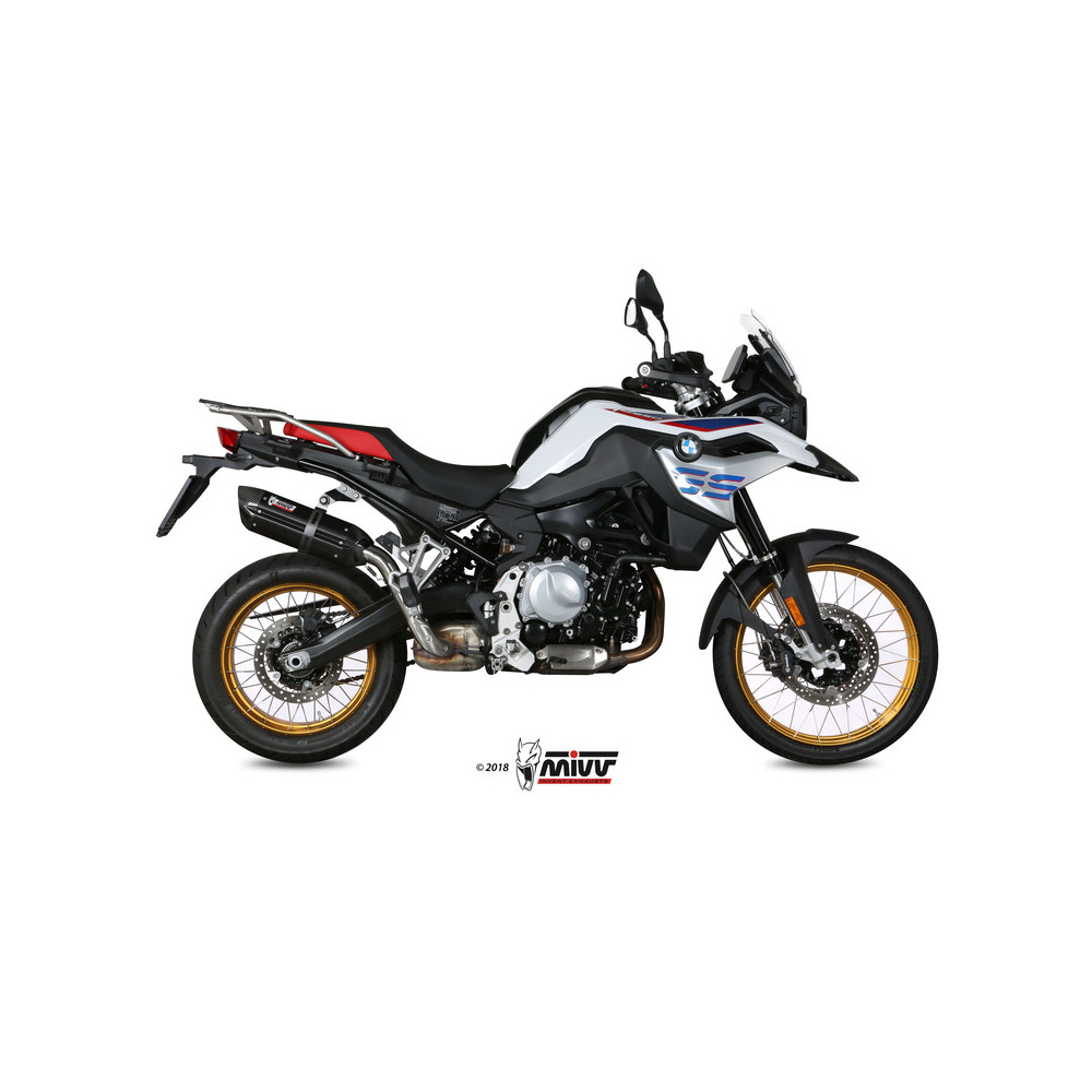 Silencieux MIVV Suono Steel Black/casquette carbone BMW F850GS