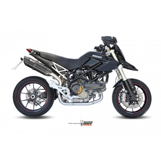 Silencieux MIVV Suono inox noir/casquette carbone Ducati Hypermotard/Evo 1100