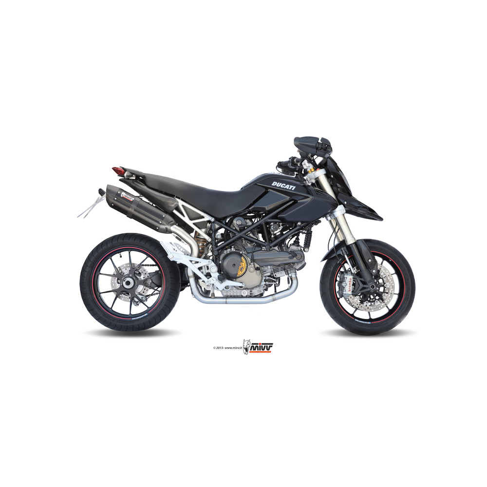 Silencieux MIVV Suono inox noir/casquette carbone Ducati Hypermotard/Evo 1100