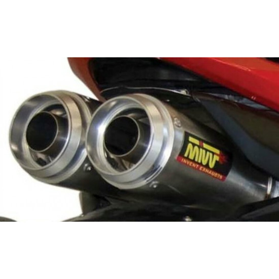 Silencieux double MIVV X-Cone Plus inox satiné Honda CBR600RR