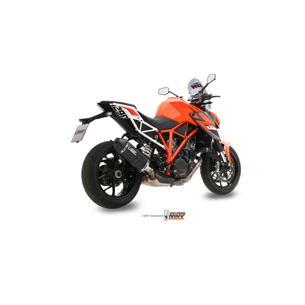 Silencieux MIVV Speed Edge inox brossé noir/casquette carbone - KTM 1290 Super Duke R