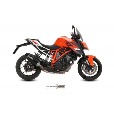 Silencieux MIVV Speed Edge inox brossé noir/casquette carbone - KTM 1290 Super Duke R