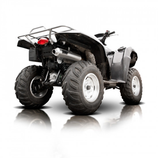 Silencieux HMF Performance Series inox brossé/inox -  Suzuki King Quad 700