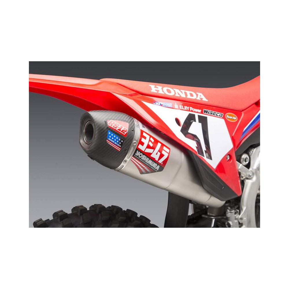 Silencieux YOSHIMURA RS-12 Signature Series inox/carbone - Honda CRF250R/RX