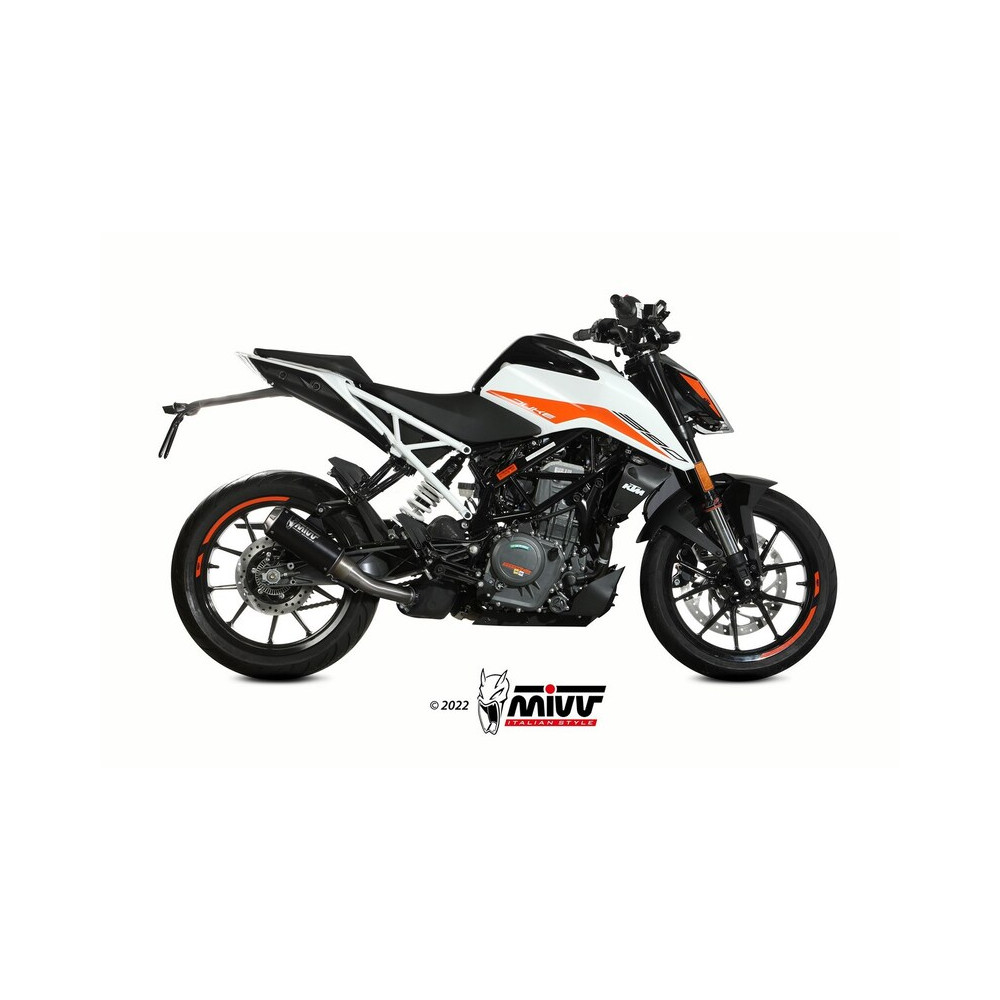 Silencieux MIVV MK3 Slip-On acier inoxydable noir - KTM 125 / 390 Duke