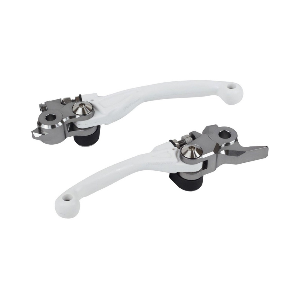 Jeu de leviers POLISPORT Pivor Incassable blanc - Honda CR125R / 250R