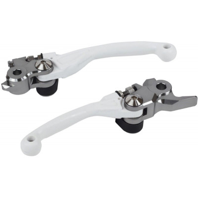 Jeu de leviers POLISPORT Pivor Incassable blanc - Honda CR125R / 250R