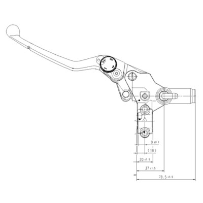 Maître-cylindre BREMBO UPGRADE Embrayage - PS12 Noir - avec réservoir