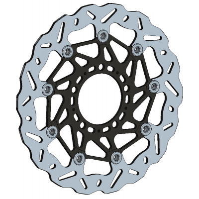 Disque de frein avant droit BRAKING WK139R Wave flottant Kawaskai