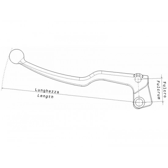 Levier d'embrayage complet DOMINO poli Aprilia Tuono 50/RS50