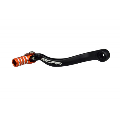 Sélecteur de vitesse SCAR noir mat/embout orange KTM SXF450