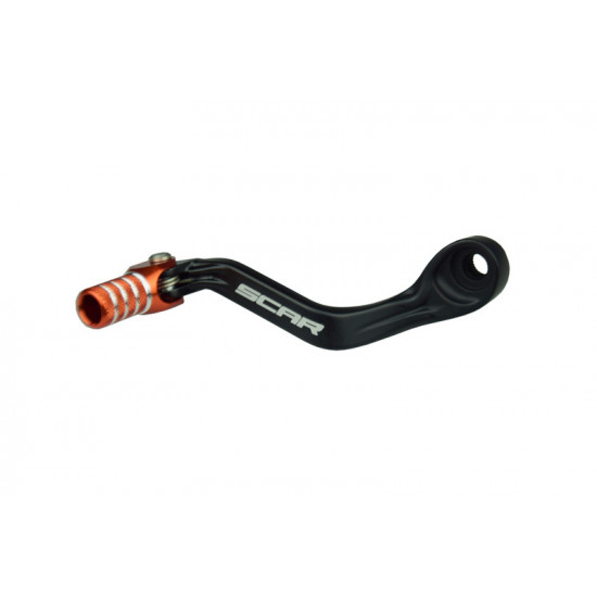 Sélecteur de vitesse SCAR noir mat/embout orange KTM SX65