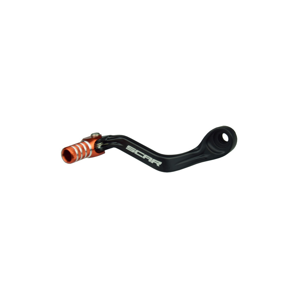 Sélecteur de vitesse SCAR noir mat/embout orange KTM SX65