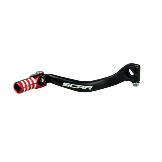 Sélecteur de vitesse SCAR noir mat/embout rouge Honda CR250R