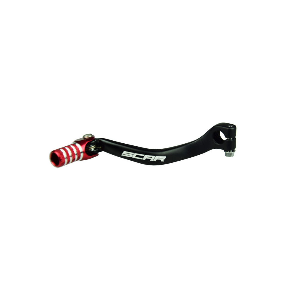 Sélecteur de vitesse SCAR noir mat/embout rouge Honda CR250R