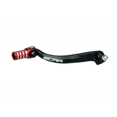 Sélecteur de vitesse SCAR noir mat/embout rouge Honda CRF250R