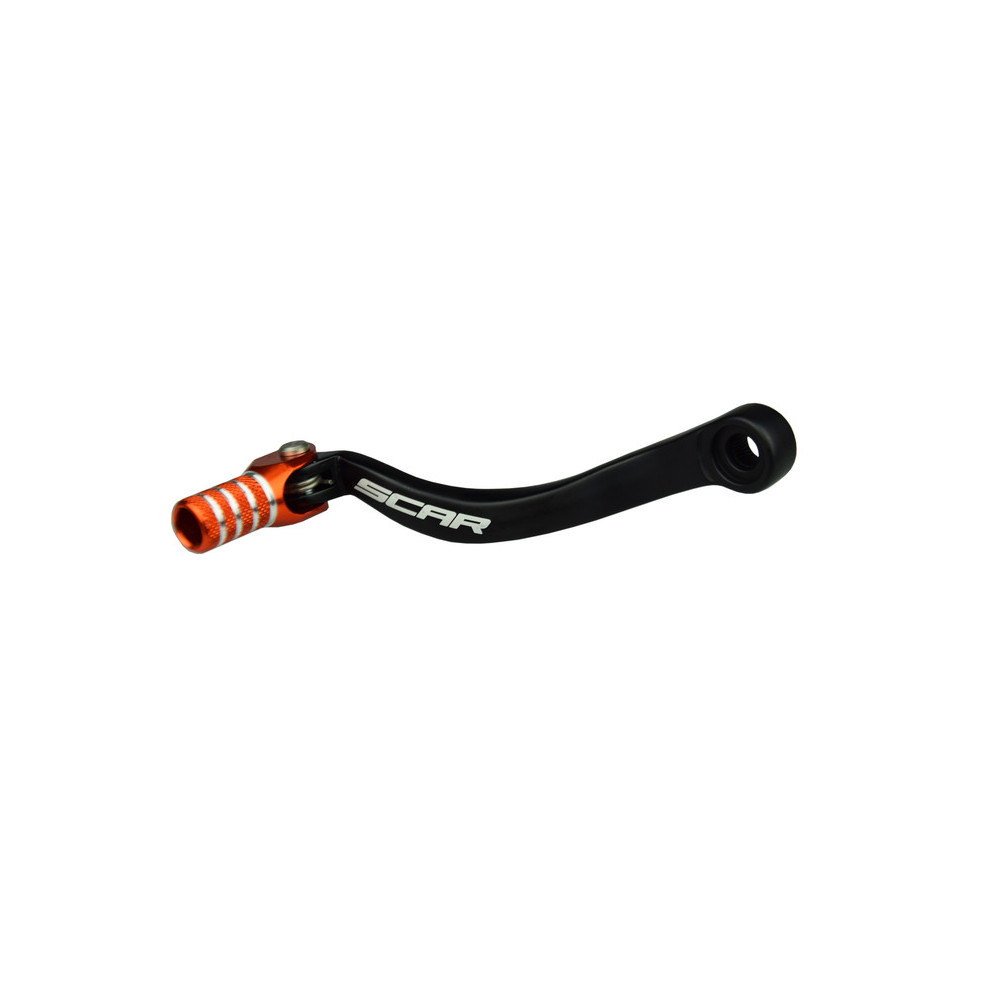 Sélecteur de vitesse SCAR noir mat/embout orange KTM SX125