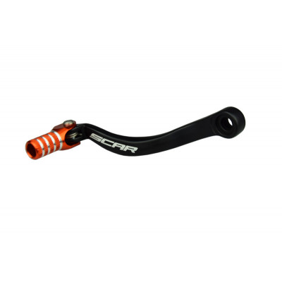 Sélecteur de vitesse SCAR noir mat/embout orange KTM SX125