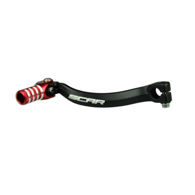 Sélecteur de vitesse SCAR noir mat/embout rouge Honda CR125R