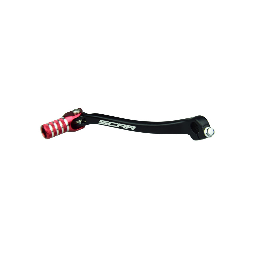 Sélecteur de vitesse SCAR noir mat/embout rouge Honda CRF450R